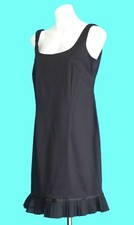 NWOT Elliott Lauren Stretch Cotton "Little Black Dress" w/ Pleated Hemline - 10