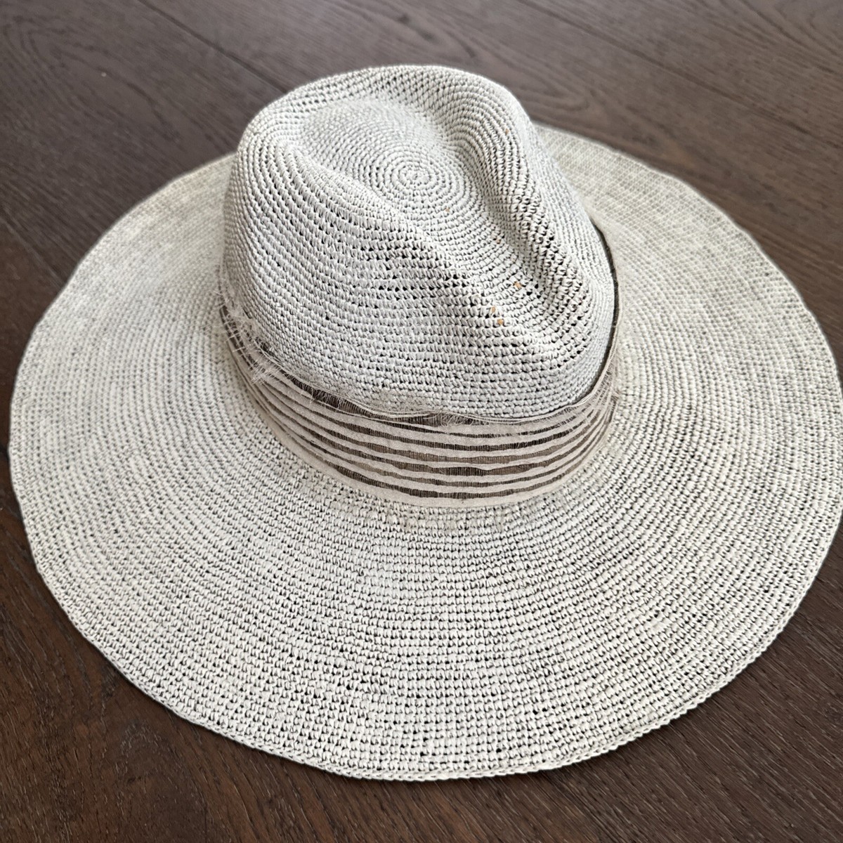 Artesano Panama straw hat Raku - Wide Brim Tagua Bead Panama Hat | Artesano – www  main image 4
