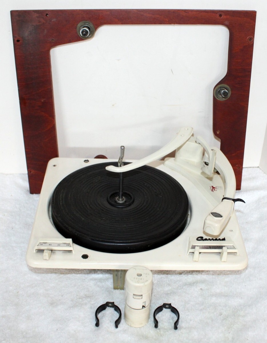 Garrard 210 Automatic 4 Speed Console Turntable + 45 RPM Spindle +