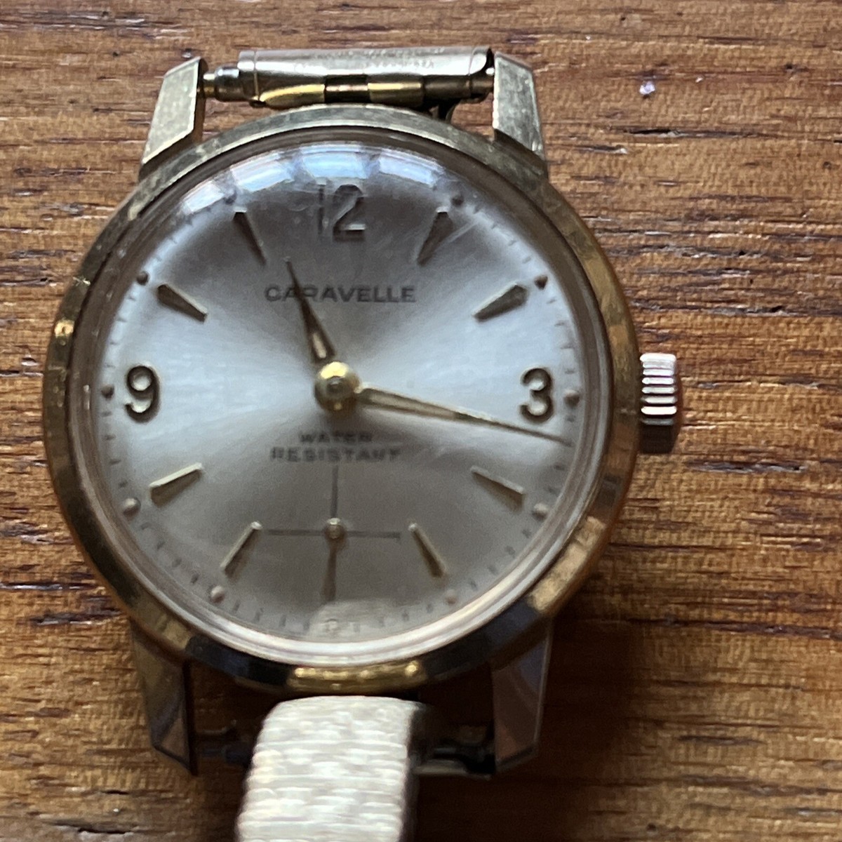 Vintage Caravelle Ladies gold stretch Watch Amazon.com: Caravelle by Bulova Ladies Quartz Vintage  main image 4