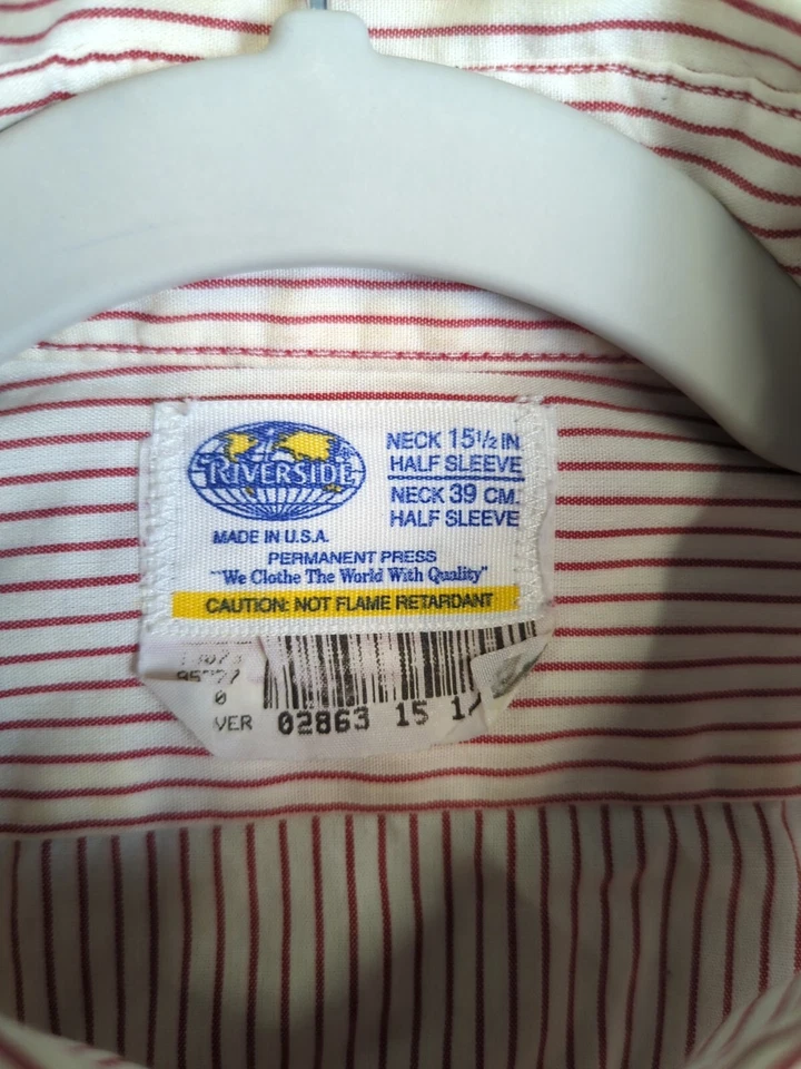 Riverside Coca-Cola Delivery Work Shirt Womens Large Striped Red White Enjoy USA - Image 3 of 4