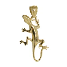 New 14k Gold Lizard Pendant/Charm