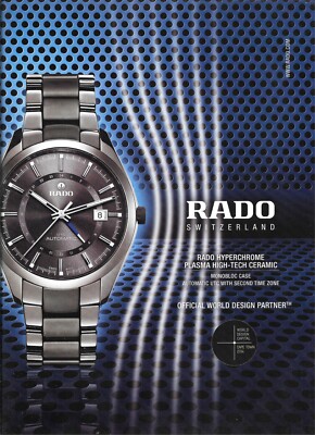 RADO Watch Magazine Print Ad accessory HYPERCHROME PLASMA HIGH-TECH CERAMIC
