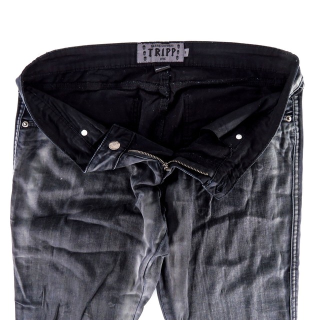 Daang Goodman Tripp NYC Womens Jeans Size 9 Black Skull Accent Denim