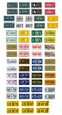 1/25 1/24 scale model car assorted TV movie semi truck license plates tags