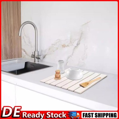 Stone Dish Drying Mat Diatomaceous Earth Stone Mat for Home Kitchen (30x40cm) DE