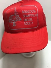Trucker Hat Baseball Cap Snapback Mesh Foam Front MN SHARPTAILED GROUSE SOCIETY