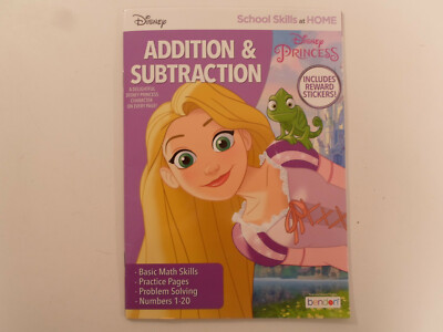 Disney Princess Add Subtract Kids Activity Book By Bendon School Skills at Home