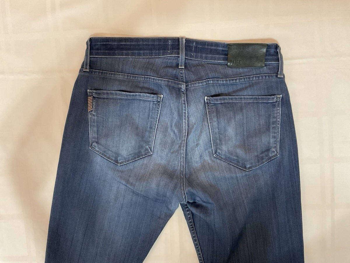 PAIGE Men's Normandie Slim Straight Jeans In Leo Wash - 34 Inch Inseam, Soft Stretch Denim - View #6
