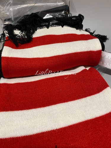 NWT! Exclusive Disney Mickey Mouse Black Red & White Tassel Scarf - Picture 4 of 13