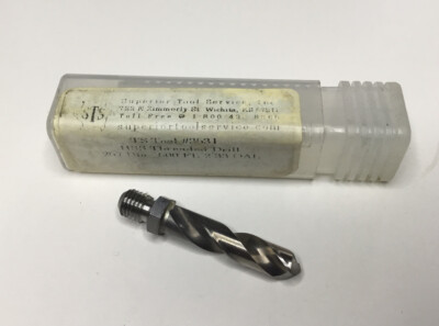 Superior Tool 3531 HSS Threaded Shank Twist Drill Bit, 0.257'' Dia, 1/4-28 Thread