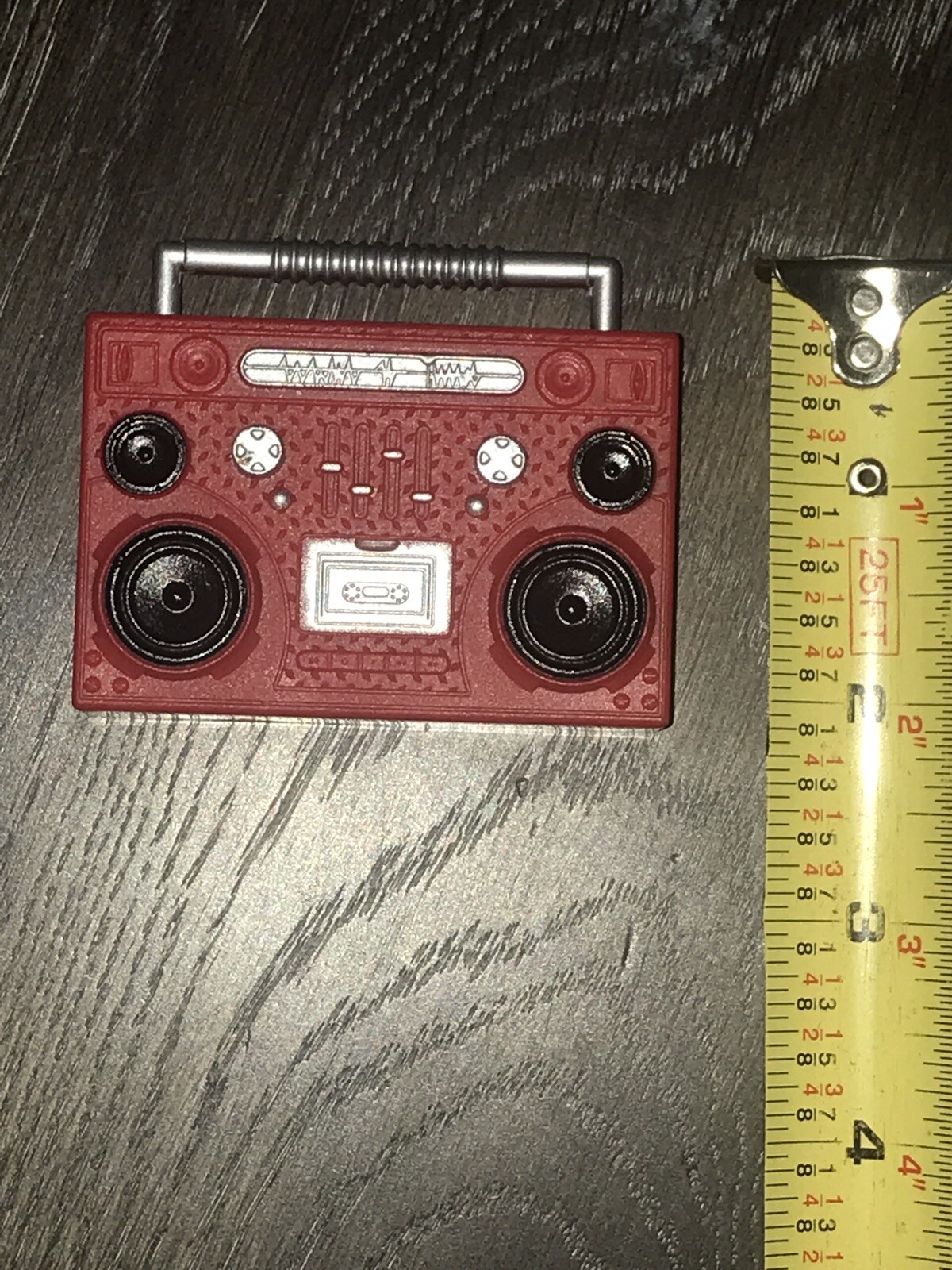 3&rdquo; x 2&rdquo; RED Boombox figure GREAT FOR A CAKE TOPPER