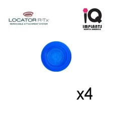 Zest LOCATOR R-Tx Genuine Retention Insert Cap, Low Retention, Blue (4 Pack)