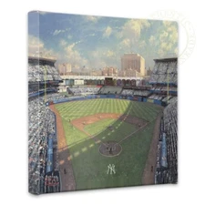 Thomas Kinkade Yankee Stadium 14 x 14 Canvas Wrap - Major League Baseball