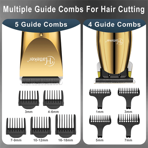 HATTEKER Professional Hair Clipper &Trimmer Men Barber Cordless Hair Cutting Set - Picture 17 of 24