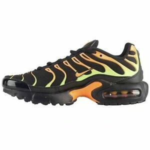 nike air max plus black volt total orange