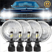 4pcs 5-34 5.75 Led Hilo Drl Headlights For Chevy Impala Bel Air El Camino