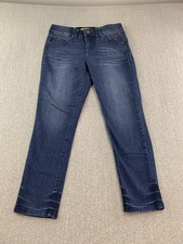 Democracy Jeans Womens 2P Blue Medium Wash Mid Rise Straight Leg Stretch Denim