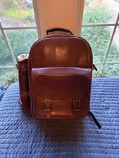 Vintage Legacy by Picnic Time Faux Leather Wine & Cheese Picnic Backpack - Brown