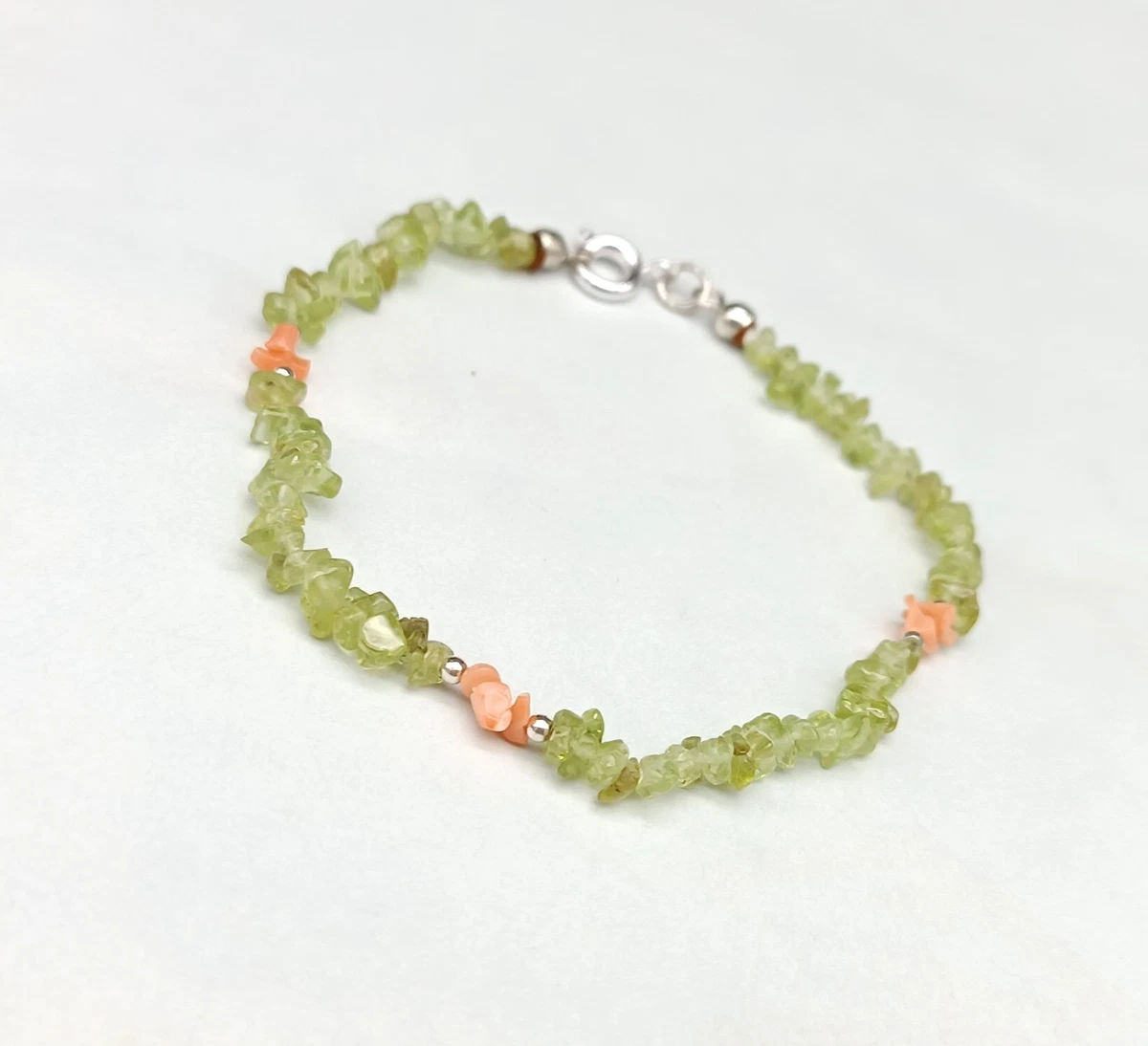 Bracelet Vintage En Corail Naturel 100% - Perles Orange-rouge, Fabrication Italienne, Neuf Sans Emballage