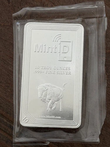 10 oz MintID Buffalo Silver Bar (AES-128 Encrypted) #3