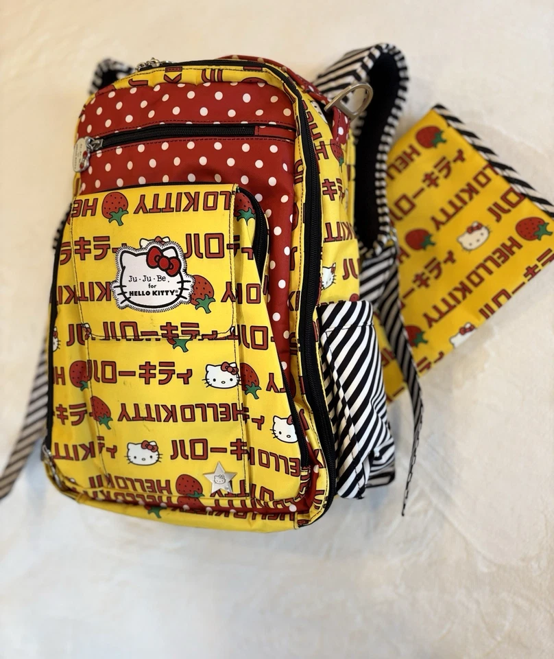 Ju-Ju-Be Be Right Back - Hello Kitty Strawberry Stripes Backpack - Super Rare!! - Image 2 of 4