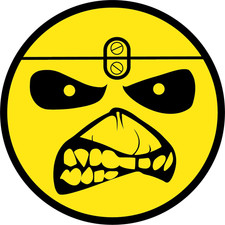 Iron Maiden Yellow Head Logo Sticker / Vinyl Decal  10 Sizes  with TRACKING