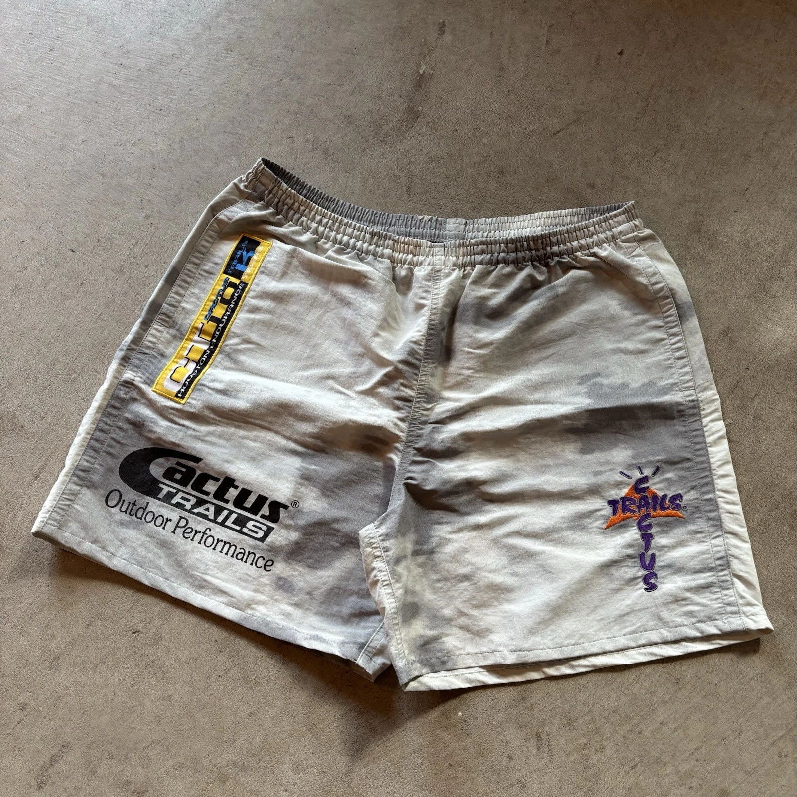 Cactus Jack Travis Scott Cactus Trails Running Wild Shorts White Size Large NEW