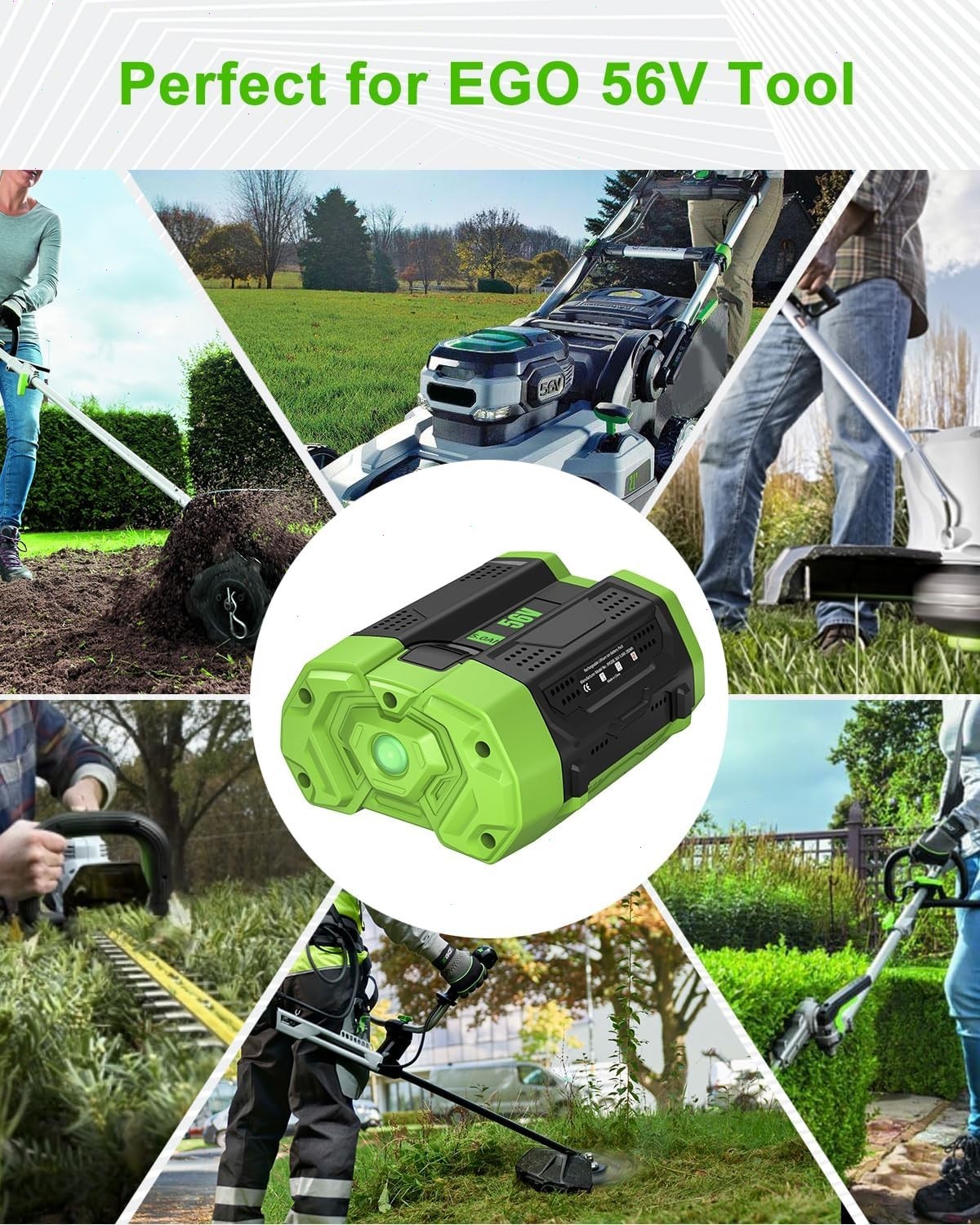 2pack For EGO 56V 5.0Ah 56 Volt BA1400 POWER Lithium Ion Battery BA2240 BA1120