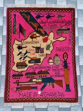 Hand Vintage Afghan War Rug 100% Wool  Knotted Rug Home decor  Rug 80x60 cm 