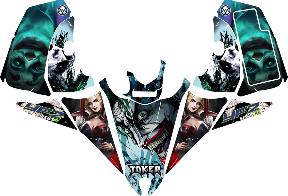 Kit gráfico Yamaha YFZ 450R 2014 2015 2016 2017 a 2025 decalques adesivos ATV - Imagem 2 de 4