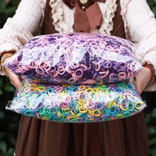 100 Pc Girls Mini Nylon Elastic Hair Bands Kids Ponytail Holders Scrunchie