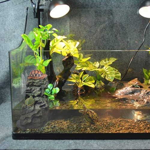 Basking Platform for Turtles Tortoise Dock Resin Resting Rock Reptile Habitat... - Picture 2 of 7