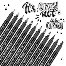 12-Piece Calligraphy Pen Set for Beginners - Waterproof & Quick-Drying