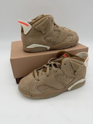 Air Jordan 6 Travis Scott British Khaki Toddler TD - UK 9.5C US 10C - DH0692-200