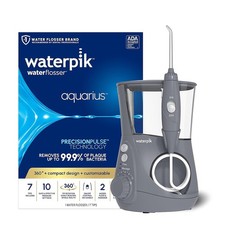 Waterpik Aquarius Water Flosser with 10 Settings, 7 Tips, WP-667 Gray FAST SHIP