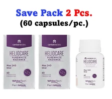 2x HELIOCARE Purewhite Radiance MAX240 anti Melasma White Skin Radiance 60 Caps