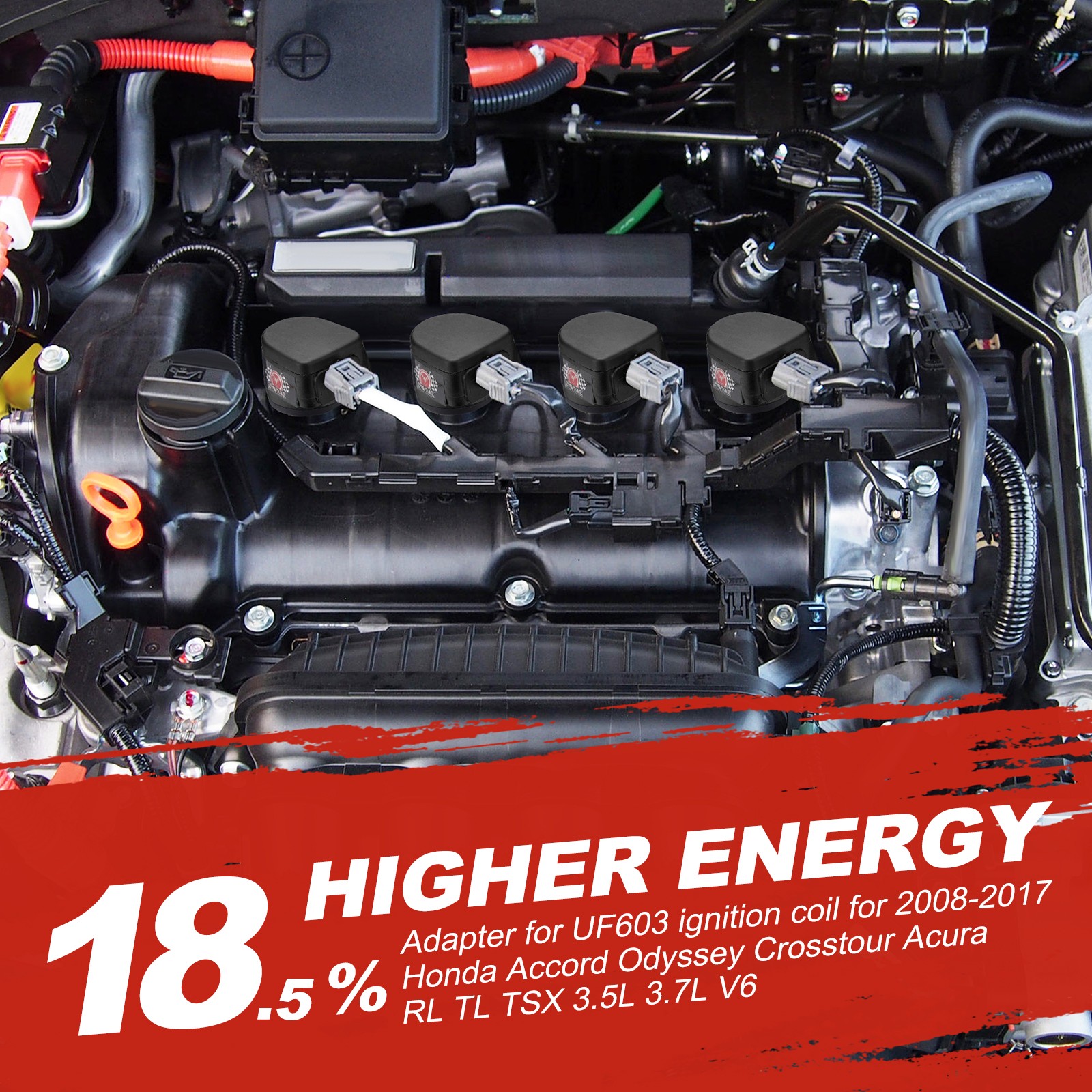 6X Ignition Coils + 6X Spark Plugs Kit for 2011-2017 Honda Odyssey UF-603 5C1681