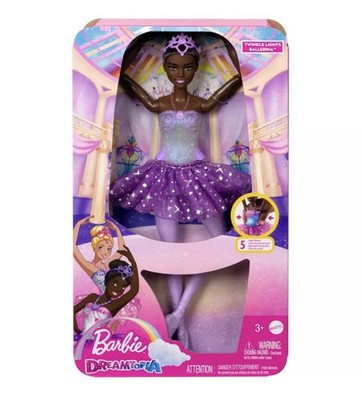 Barbie Dreamtopia Twinkle Lights Light Up Ballerina Puppe mit brünetten Haaren