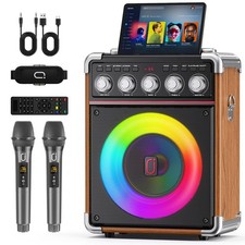 Karaoke Machine for Adults with 2 Wireless Microphones, Portable Bluetooth 5....
