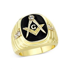Women's Gold Plated Brass Ion Ring Black Epoxy - Bridal Shower, Wedding | Stylis