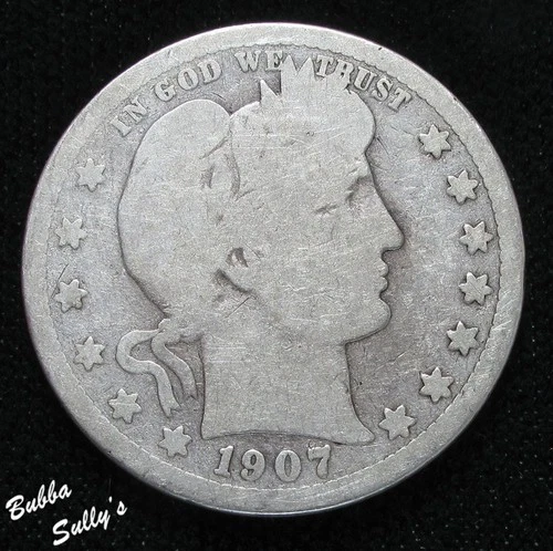 1907-S Barber Quarter — photo from the most recent tracked eBay sale