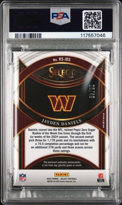 Jayden Daniels 2024 Panini Select Rookie Swatches Copper Prizm RC