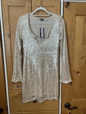 Wild Fable Cream Sequin Dress. Size Medium New with Tags
