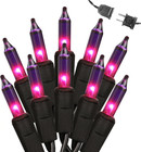 Halloween Lights, 21.3Ft 100 Count Purple Light String Connectable Outdoor Decor