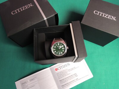 L68- CITIZEN AUTOMATIC UHR - NOS - BOX GARANTIE GRÜN ARMBAND CHRONOGRAPH GOLD