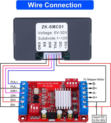 DC 5-30V CNC Stepper Motor Controller, 1/128 Micro-Step Resolution Forward Re...