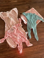 NEWBORN ORGANIC BAMBOO LOT 2 Sleepers KYTE MAGNETIC ME Ccoccozam Pink Beige Aqua