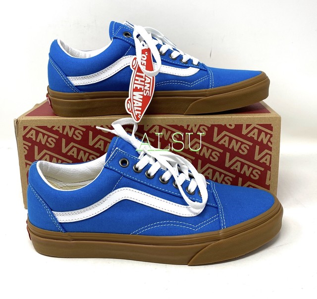 vans old skool flame mediterranean blue