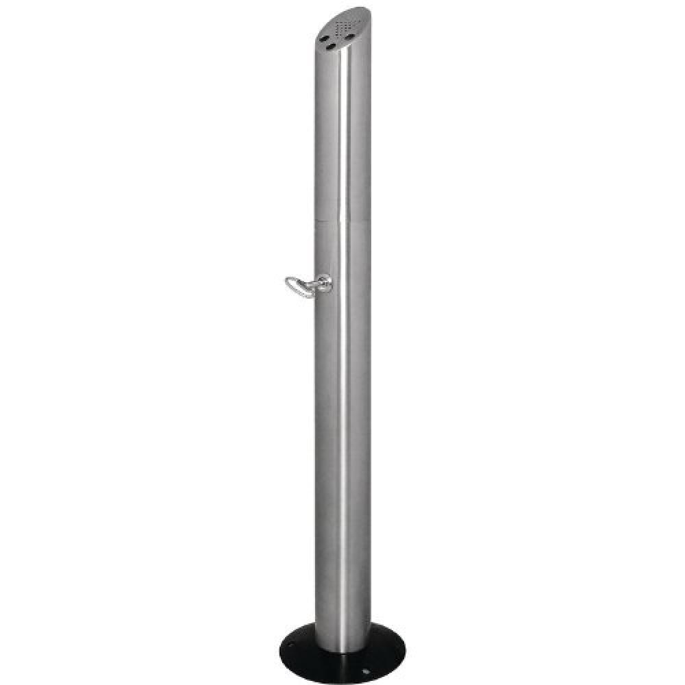 (TG. 920(H) x 75(Ø)mm) Bolero CG045 da pavimento Smoker da palo, argento - NUOV